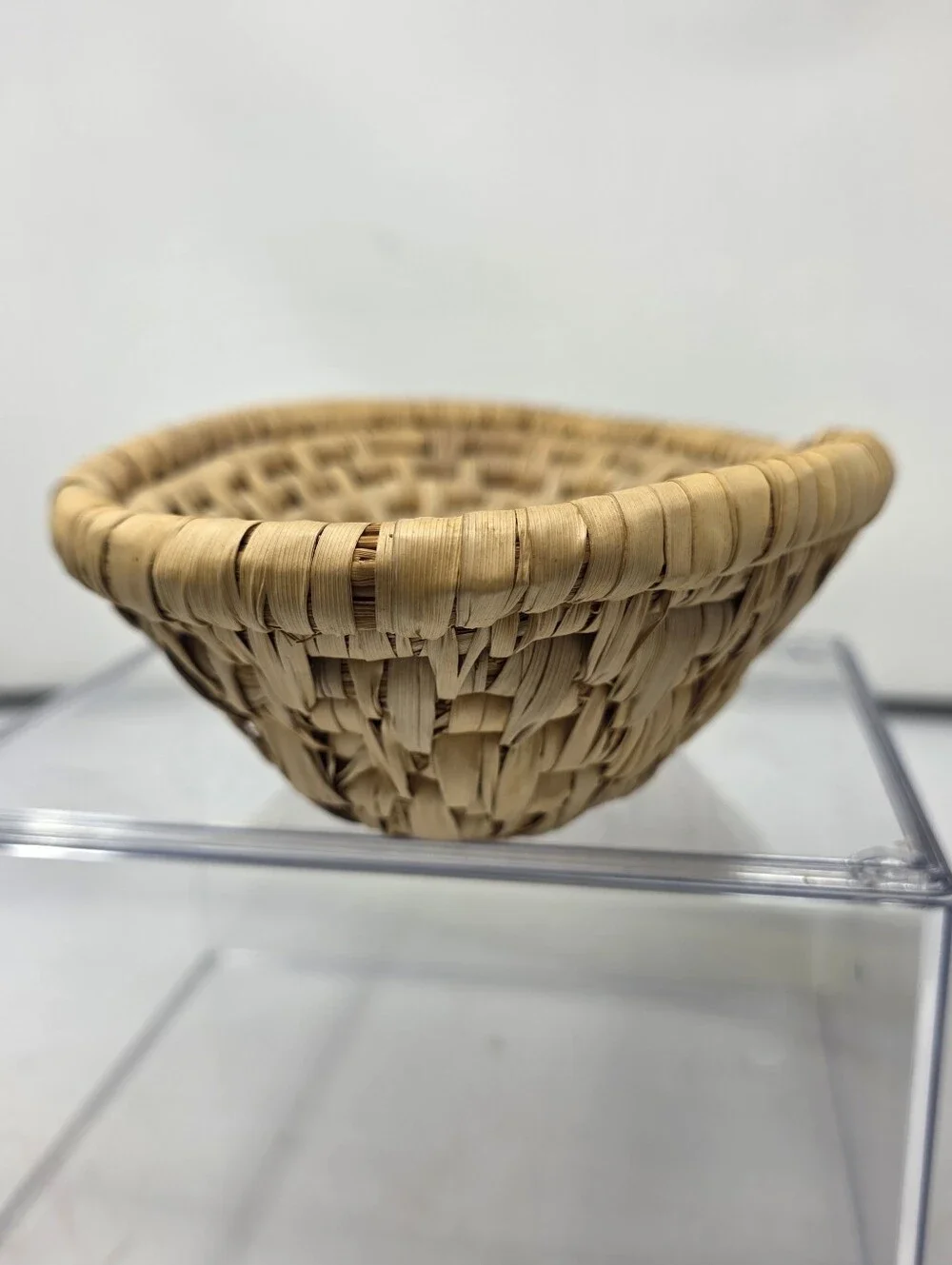 Vintage Caribbean Style Boho Style Hand Woven Wall Oval Basket 9